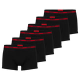 HUGO Herren Boxershorts, 6er Pack - TRUNK TRIPLET PLANET, Logo, Cotton Stretch