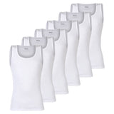 BOSS men's vests, 6-pack, ribbed - Tank Top RibClassic, round neck, cotton