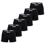 BOSS Herren Boxershorts, 6er Pack - Trunks, Boss One, Cotton Stretch, Logo