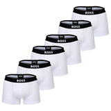 BOSS Herren Boxershorts, 6er Pack - Trunks, Boss One, Cotton Stretch, Logo