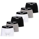 BOSS Herren Boxershorts, 6er Pack - Trunks, Boss One, Cotton Stretch, Logo