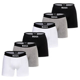BOSS Herren Boxershorts, 6er Pack - Boxer Brief, Boss One, Cotton Stretch, Logo