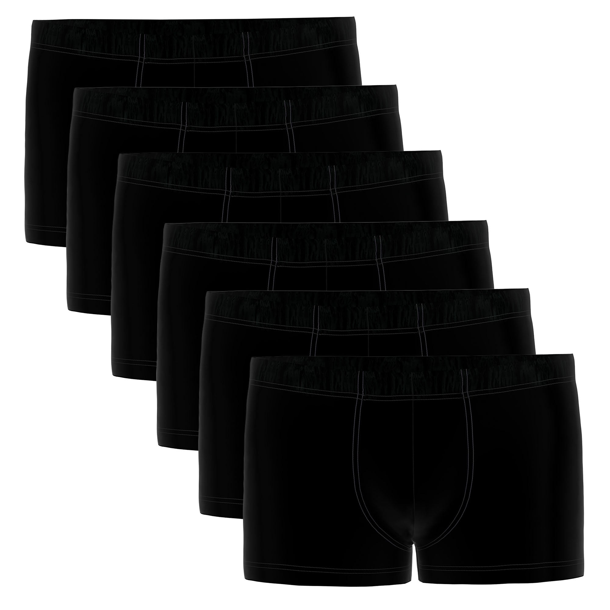Seidensticker Herren Boxershorts, 6er Pack - Trunk 6-Pack, Single Jersey, Baumwollmischung, einfarbig