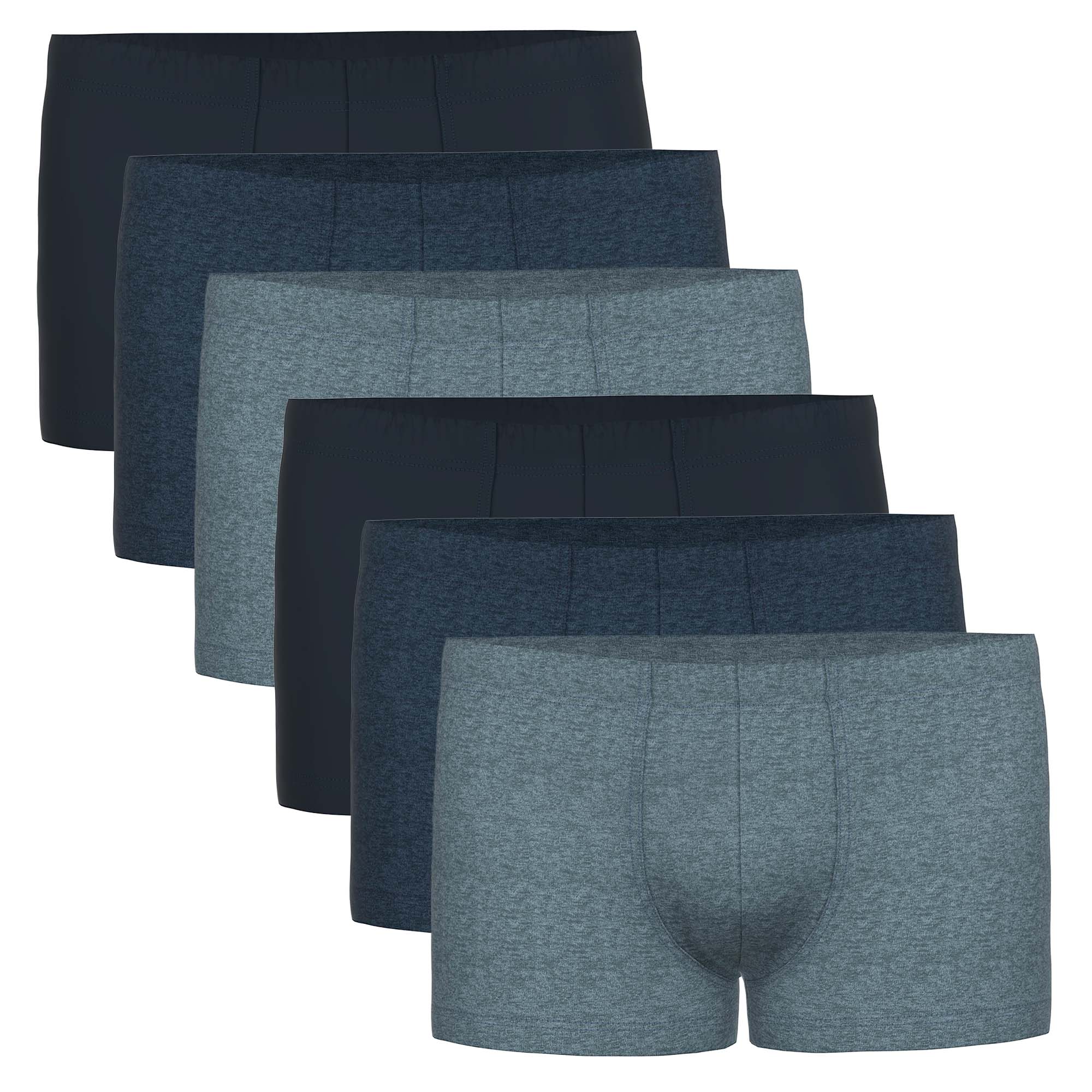 Seidensticker Herren Boxershorts, 6er Pack - Trunk 6-Pack, Single Jersey, Baumwollmischung, einfarbig