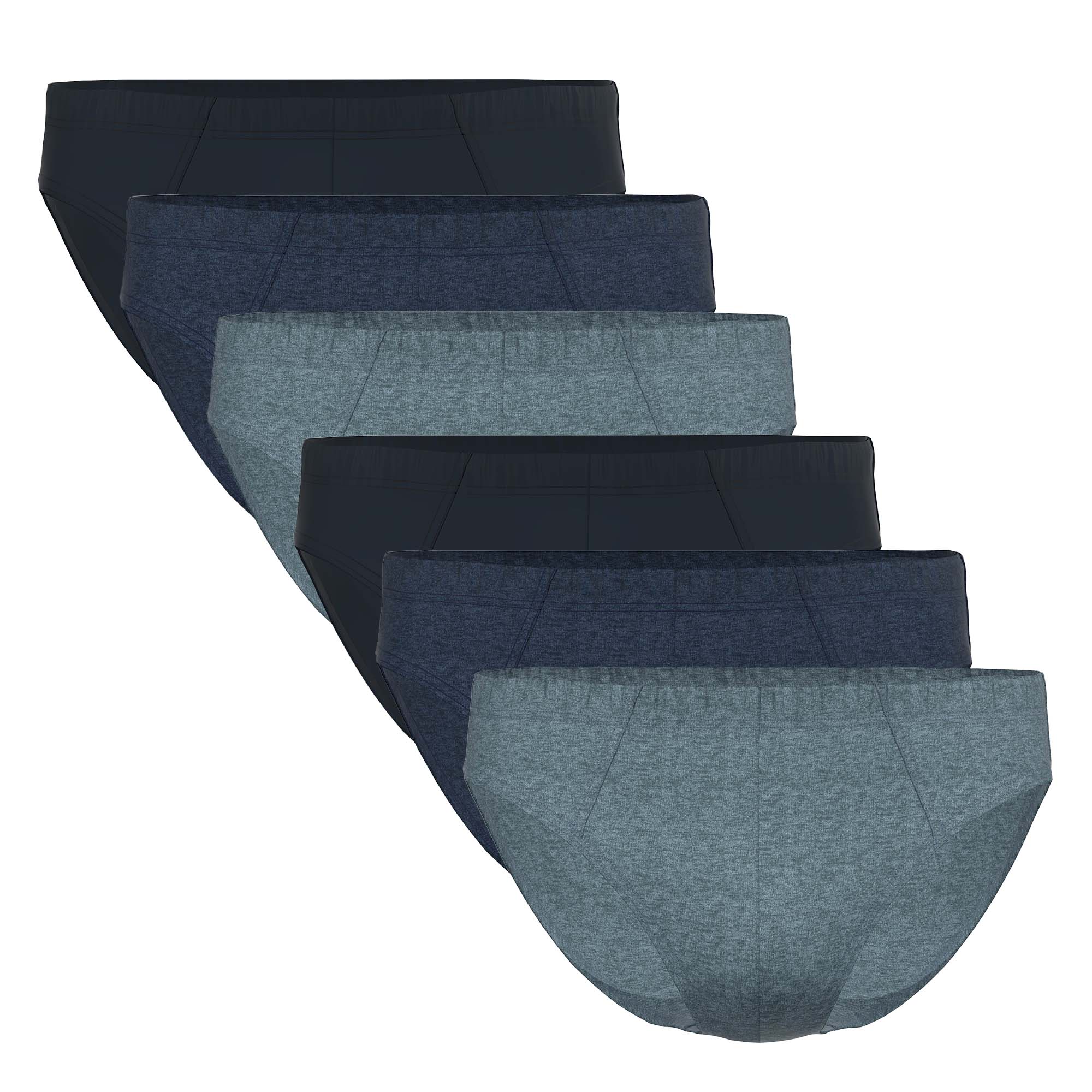 Seidensticker Men Briefs, pack of 6 – briefs, pack of 6, single jersey, cotton blend, plain colour