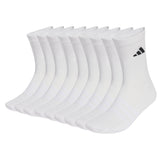 adidas Unisex Socks, 9-pack - Cushioned Sportswear Crew Socks, Logo, Stripe, Cushioned