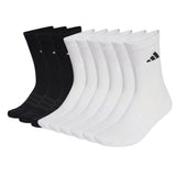 adidas Unisex Socks, 9-pack - Cushioned Sportswear Crew Socks, Logo, Stripe, Cushioned