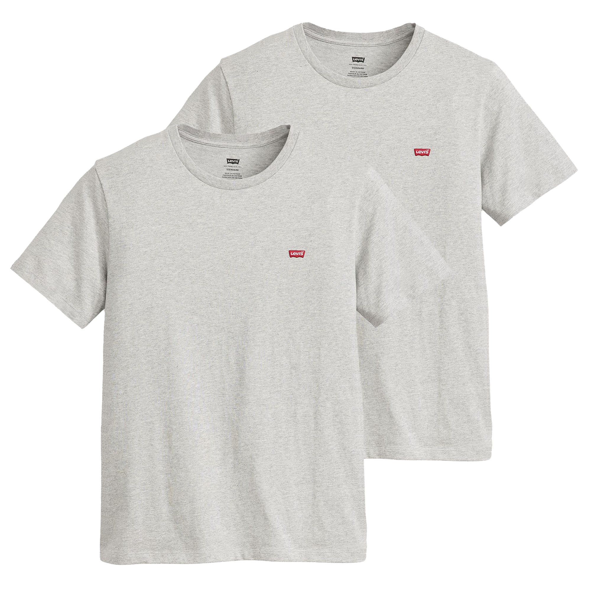 Levi's Herren T-Shirt 2er Pack - "Original Housemark Tee", Rundhals, Baumwolle