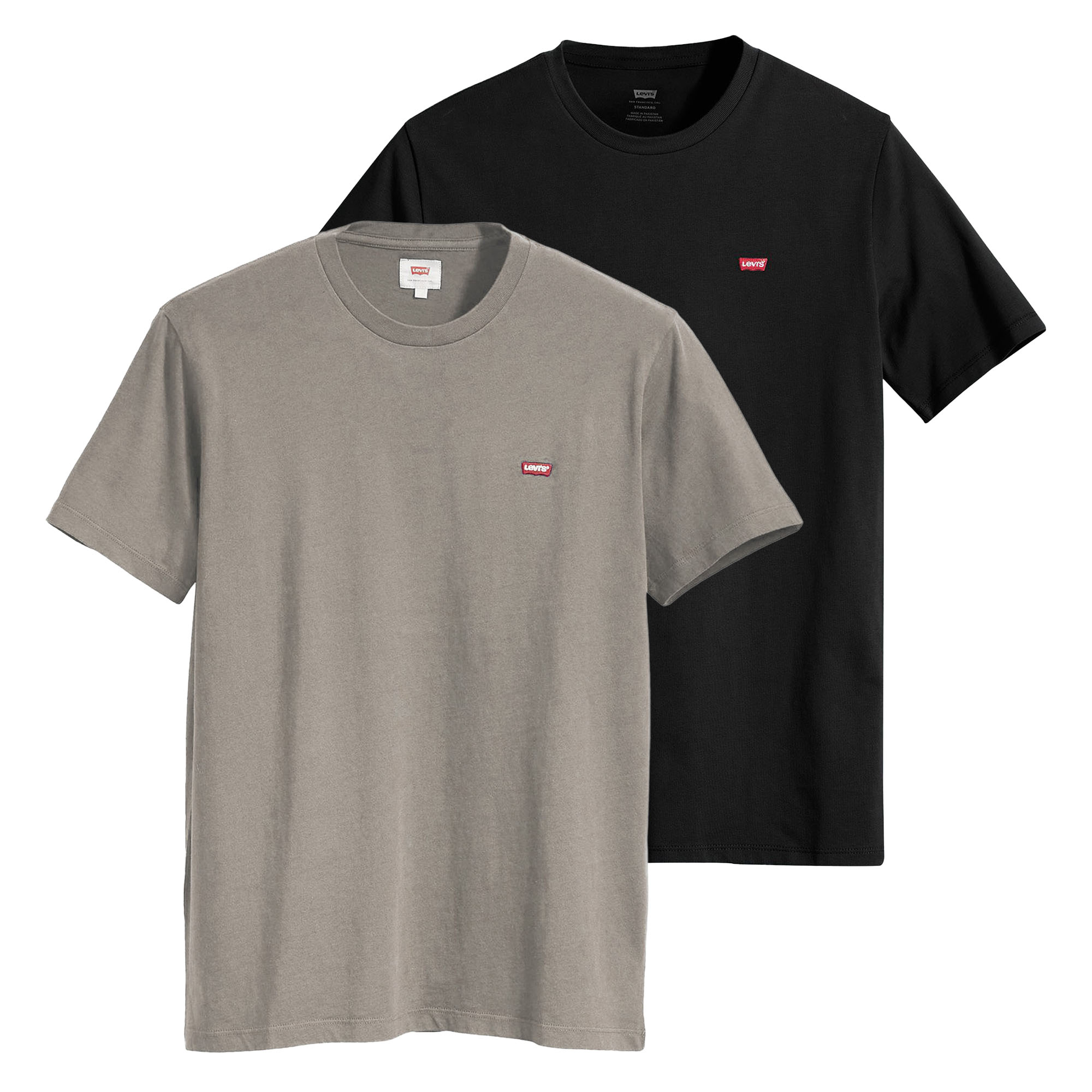 Levi's Men's T-Shirt 2 pack - ‘Original Housemark Tee’, Round Neck, Cotton