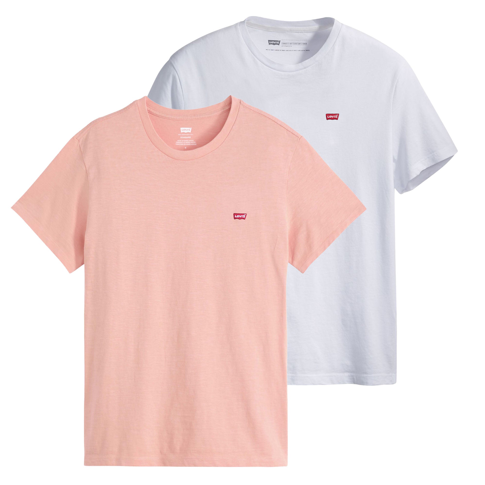 Levi's Men's T-Shirt 2 pack - ‘Original Housemark Tee’, Round Neck, Cotton