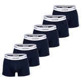 LACOSTE Herren Boxershorts, 6er Pack - Trunks, Cotton Stretch, Logobund