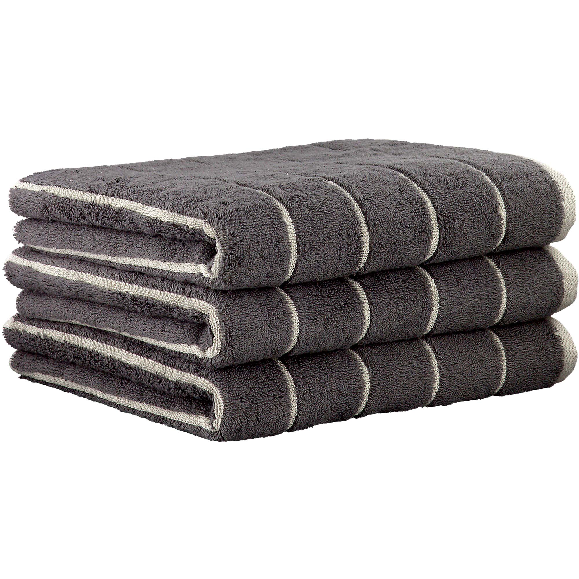 CAWÖ Gästetuch, 3er Pack - C Balance, 30x50 cm, Walkfrottier, Baumwolle, Streifen