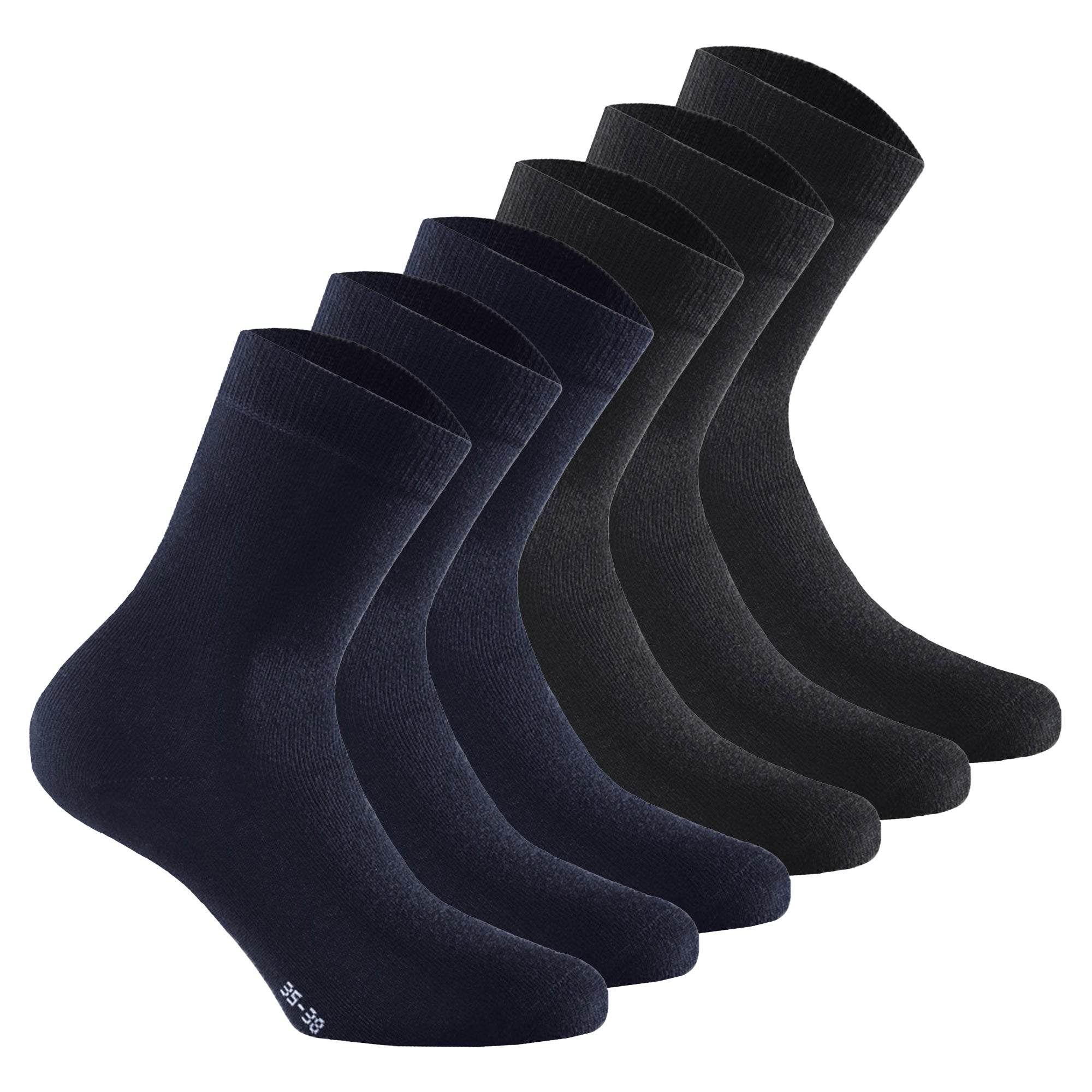 Rohner Basic unisex socks, 6-pack - Soft Touch, short socks, viscose mix