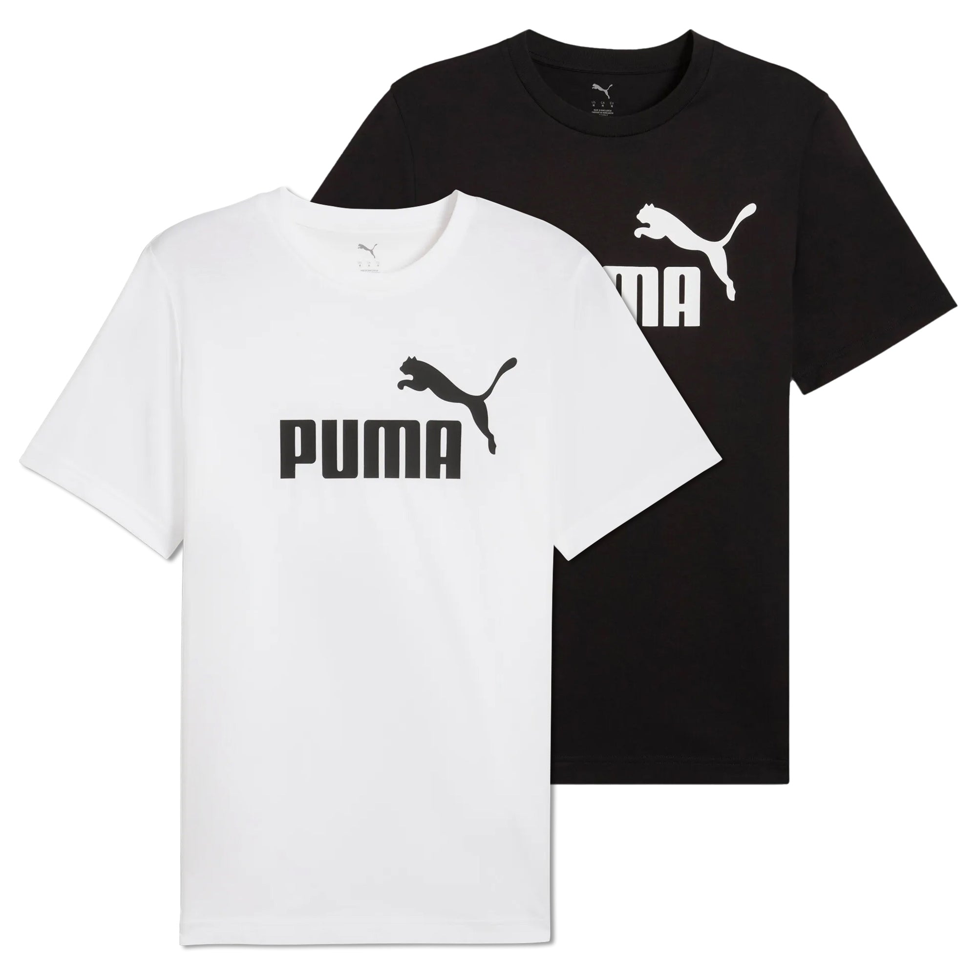 PUMA Herren T-Shirt 2er Pack - ESS No.1 Logo Tee, Rundhals, Kurzarm, uni