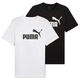 PUMA Herren T-Shirt 2er Pack - ESS No.1 Logo Tee, Rundhals, Kurzarm, uni