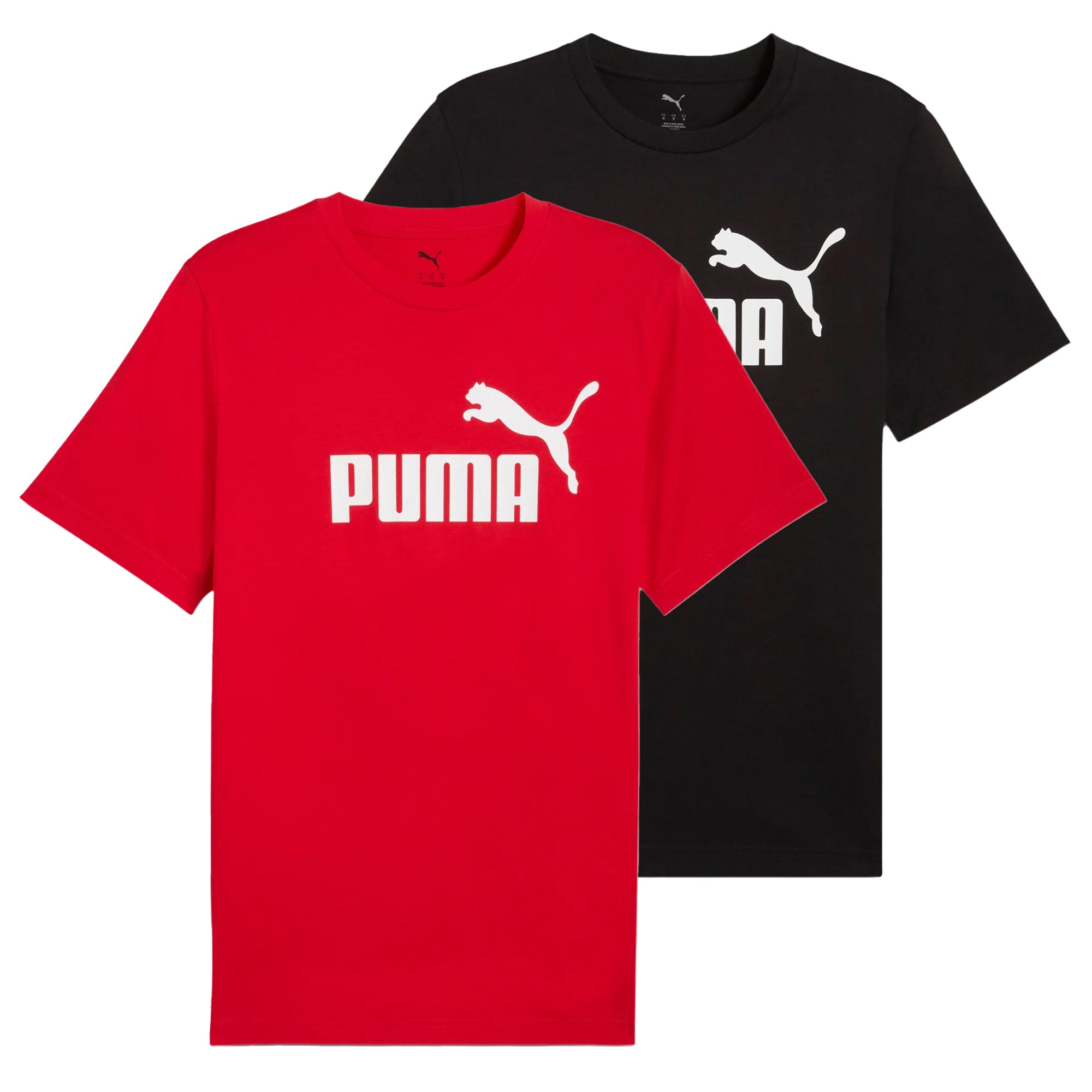 PUMA Herren T-Shirt 2er Pack - ESS No.1 Logo Tee, Rundhals, Kurzarm, uni