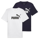 PUMA Herren T-Shirt 2er Pack - ESS No.1 Logo Tee, Rundhals, Kurzarm, uni