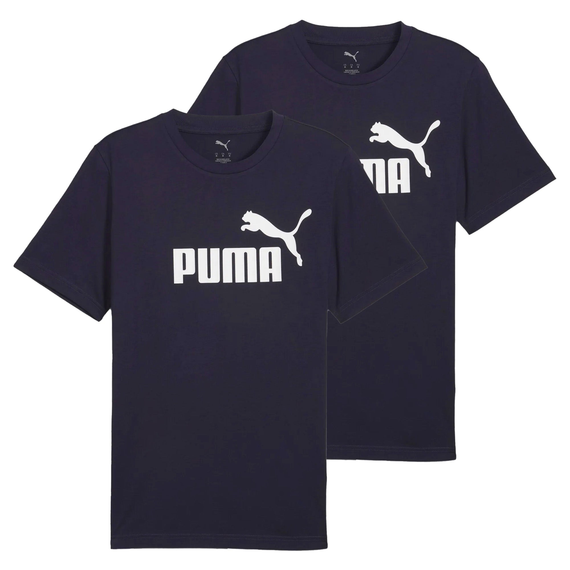 PUMA Herren T-Shirt 2er Pack - ESS No.1 Logo Tee, Rundhals, Kurzarm, uni