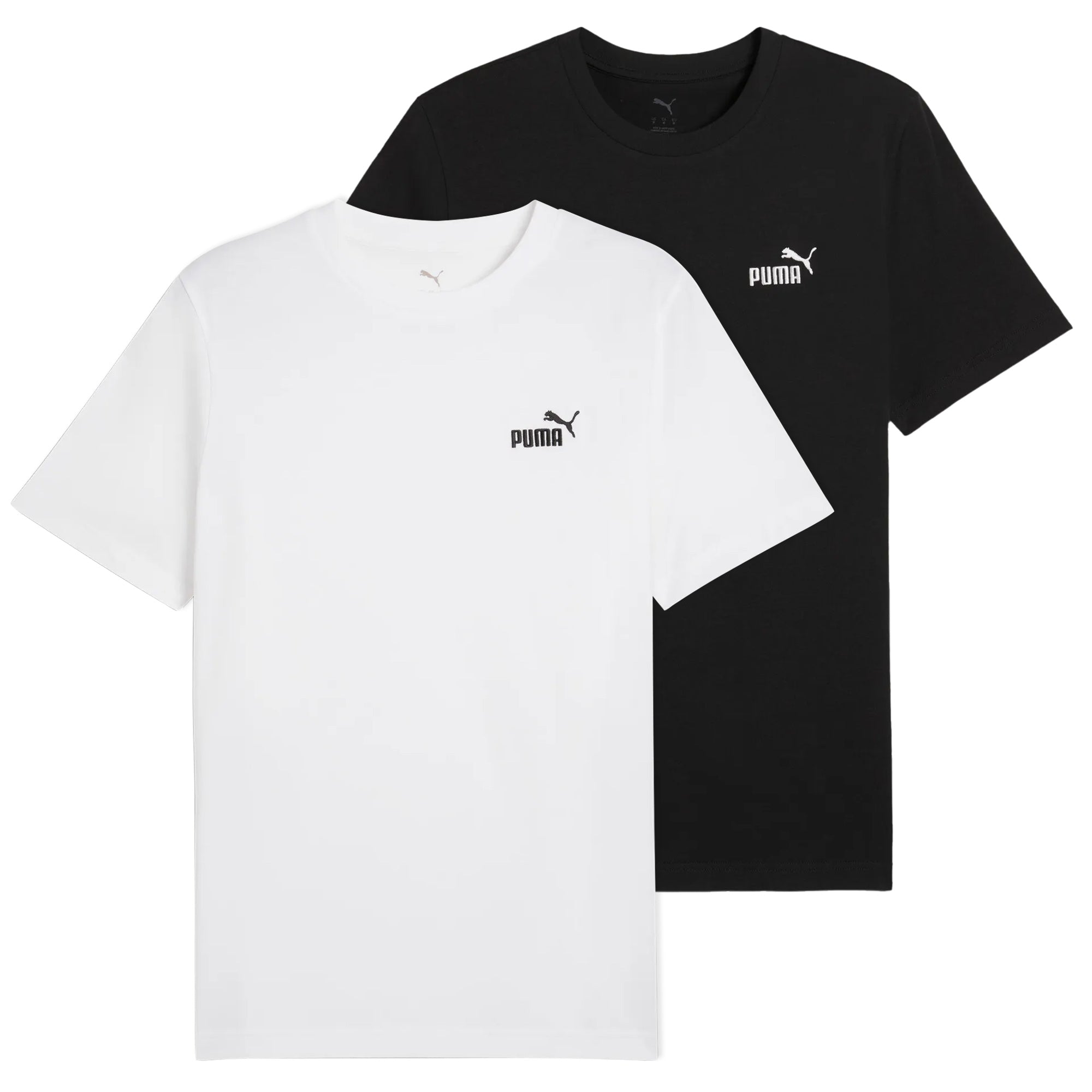 PUMA Herren T-Shirt  2er Pack - ESS Small No. 1 Logo Tee , Rundhals, Kurzarm, uni