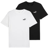PUMA Herren T-Shirt  2er Pack - ESS Small No. 1 Logo Tee , Rundhals, Kurzarm, uni