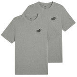 PUMA Herren T-Shirt  2er Pack - ESS Small No. 1 Logo Tee , Rundhals, Kurzarm, uni