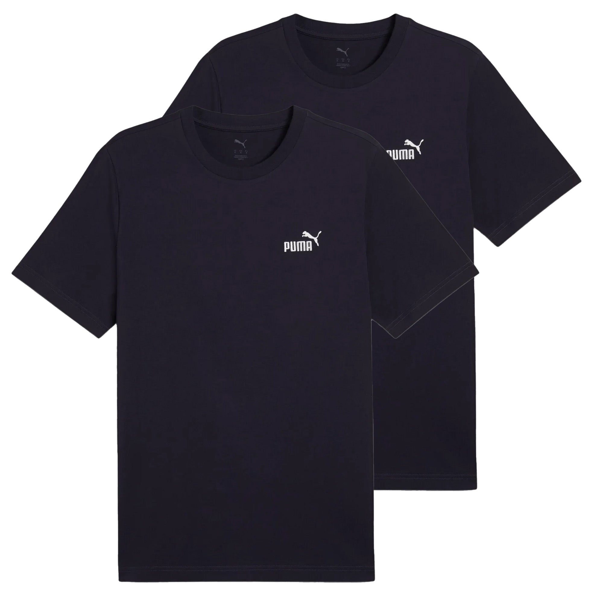 PUMA Herren T-Shirt  2er Pack - ESS Small No. 1 Logo Tee , Rundhals, Kurzarm, uni