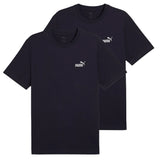 PUMA Herren T-Shirt  2er Pack - ESS Small No. 1 Logo Tee , Rundhals, Kurzarm, uni