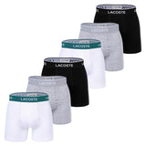 LACOSTE Men's Boxer Shorts, 6-pack - Boxer Briefs, Cotton Stretch, Logo Waistband