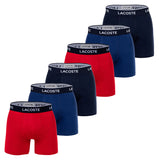 LACOSTE Men's Boxer Shorts, 6-pack - Boxer Briefs, Cotton Stretch, Logo Waistband