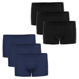 AMMANN Herren Boxershorts 3er Pack - Retro Short Cotton & More, Ton-in-Ton Streifen, Baumwollmischung