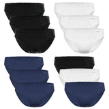 AMMANN Herren Slip 3er Pack - Mini Slip Cotton & More, Ton-in-Ton Streifen, Baumwollmischung