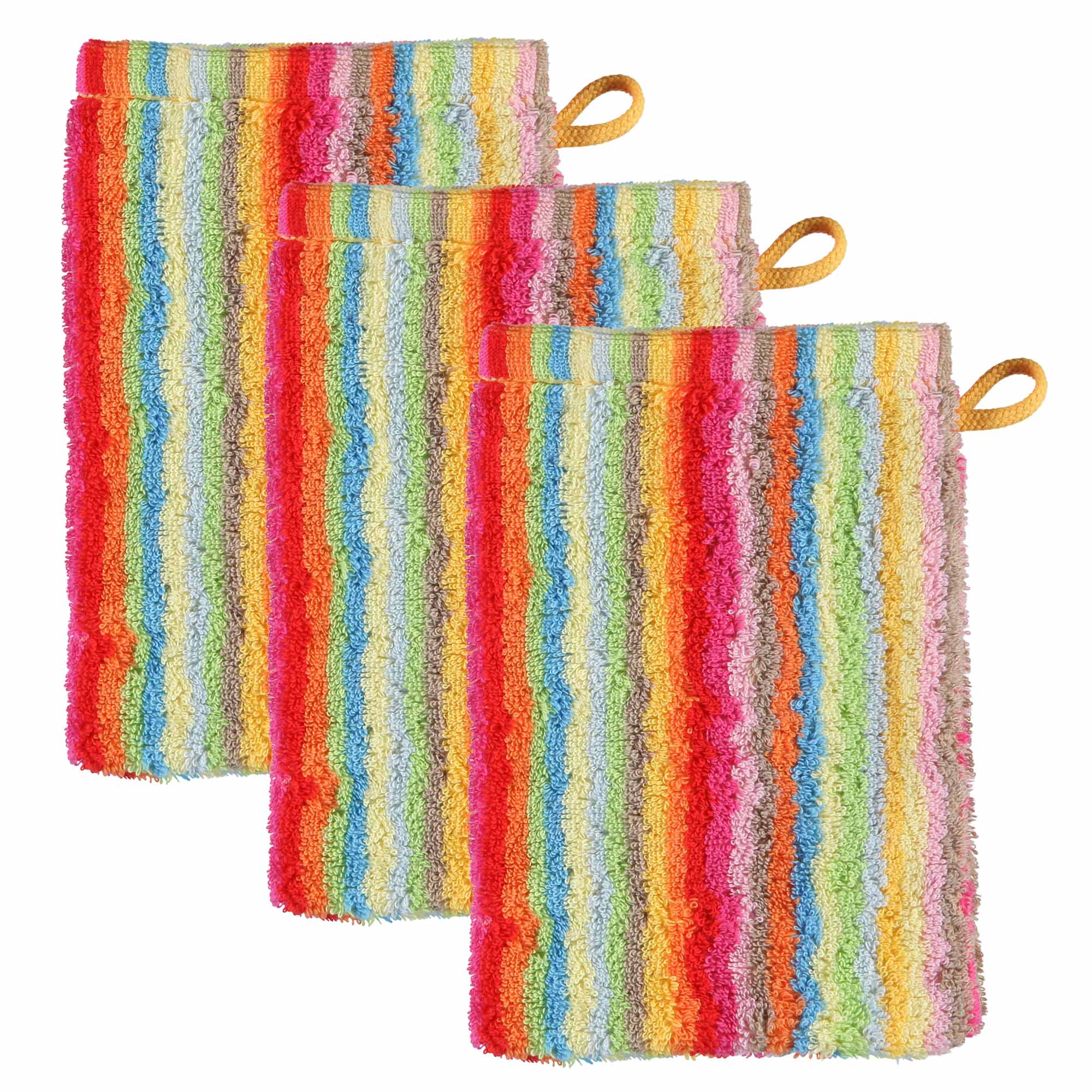 CAWÖ Washcloth, 3-pack - C Life Style multicolor, Washcloth, striped, terry towelling
