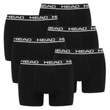 HEAD Herren Boxershort, 6er Pack - Basic, Baumwoll Stretch, einfarbig