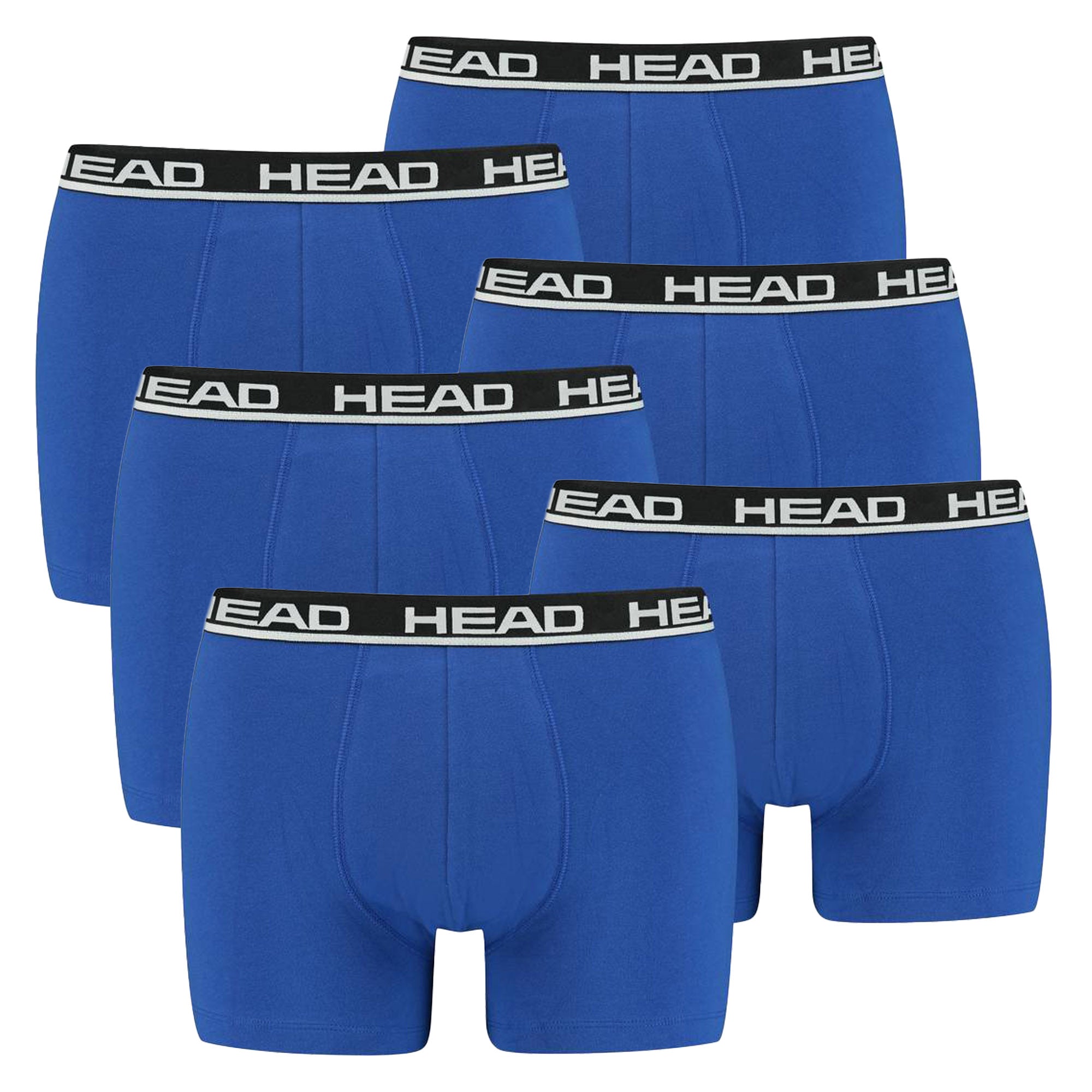 HEAD Herren Boxershort, 6er Pack - Basic, Baumwoll Stretch, einfarbig