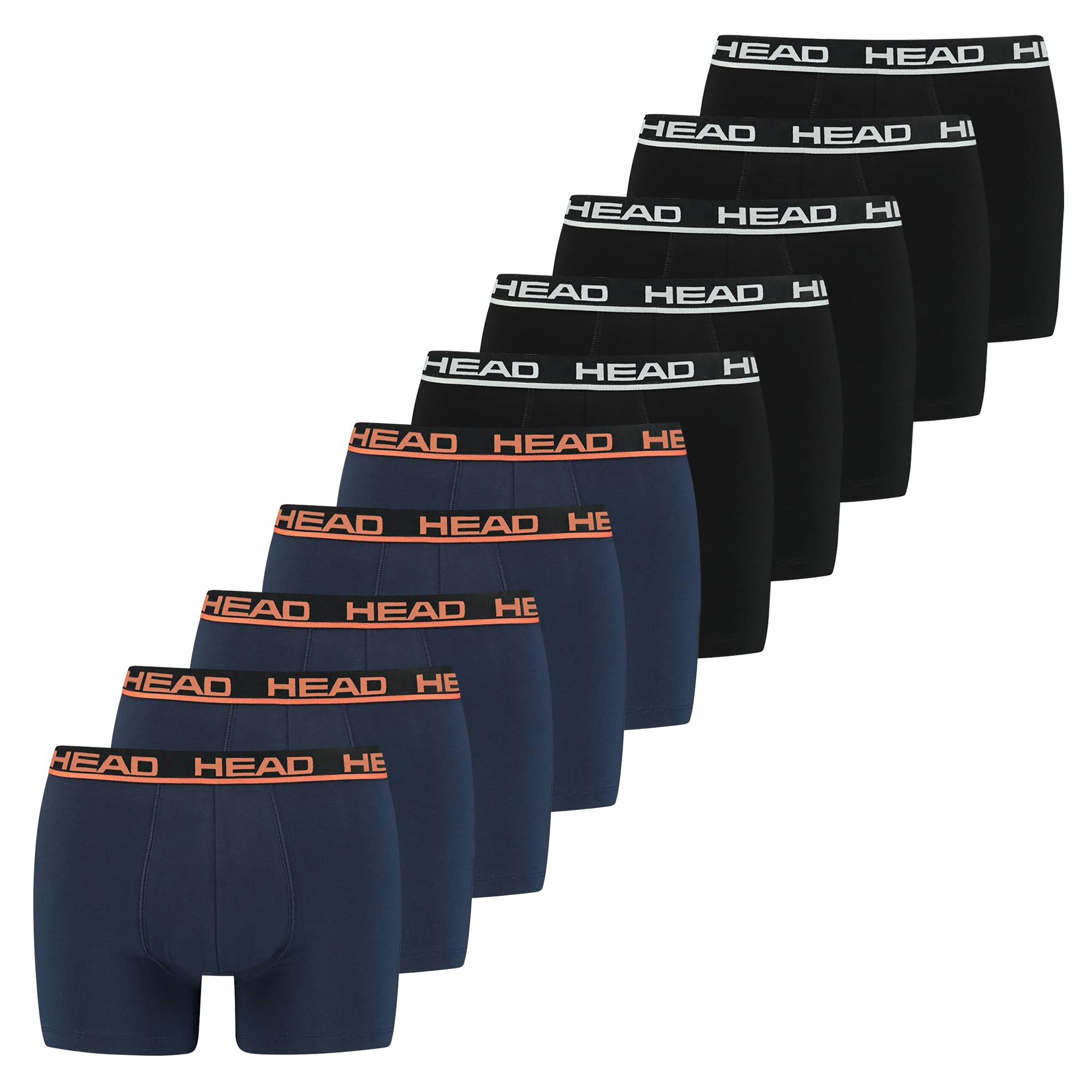 HEAD Men's Boxer Trunks, 10 Pack - Basic Boxer Trunks ECOM, Stretch Cotton