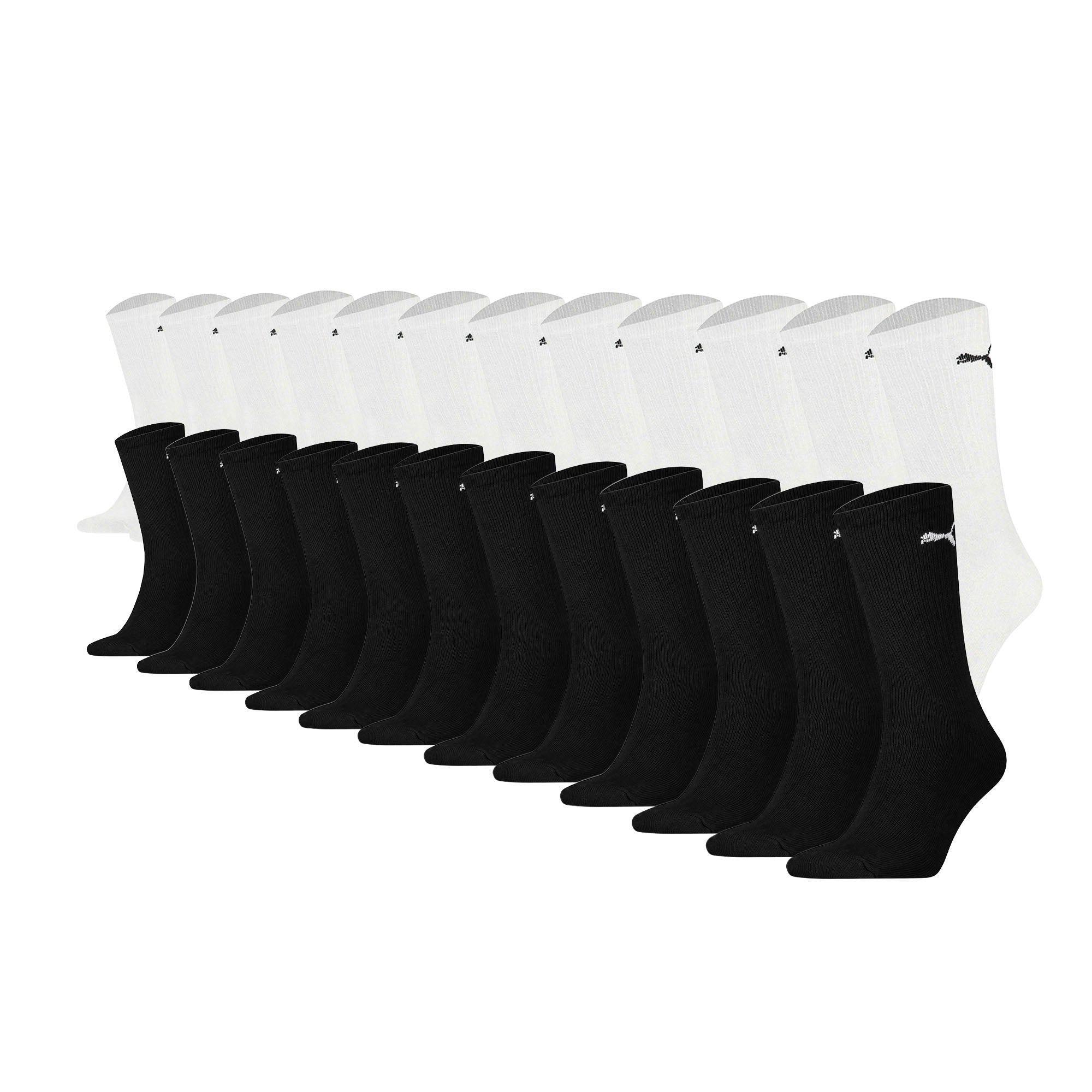 PUMA Unisex Socks, 24 Pack - Sport Crew Sock,Tennis Socks, ECOM
