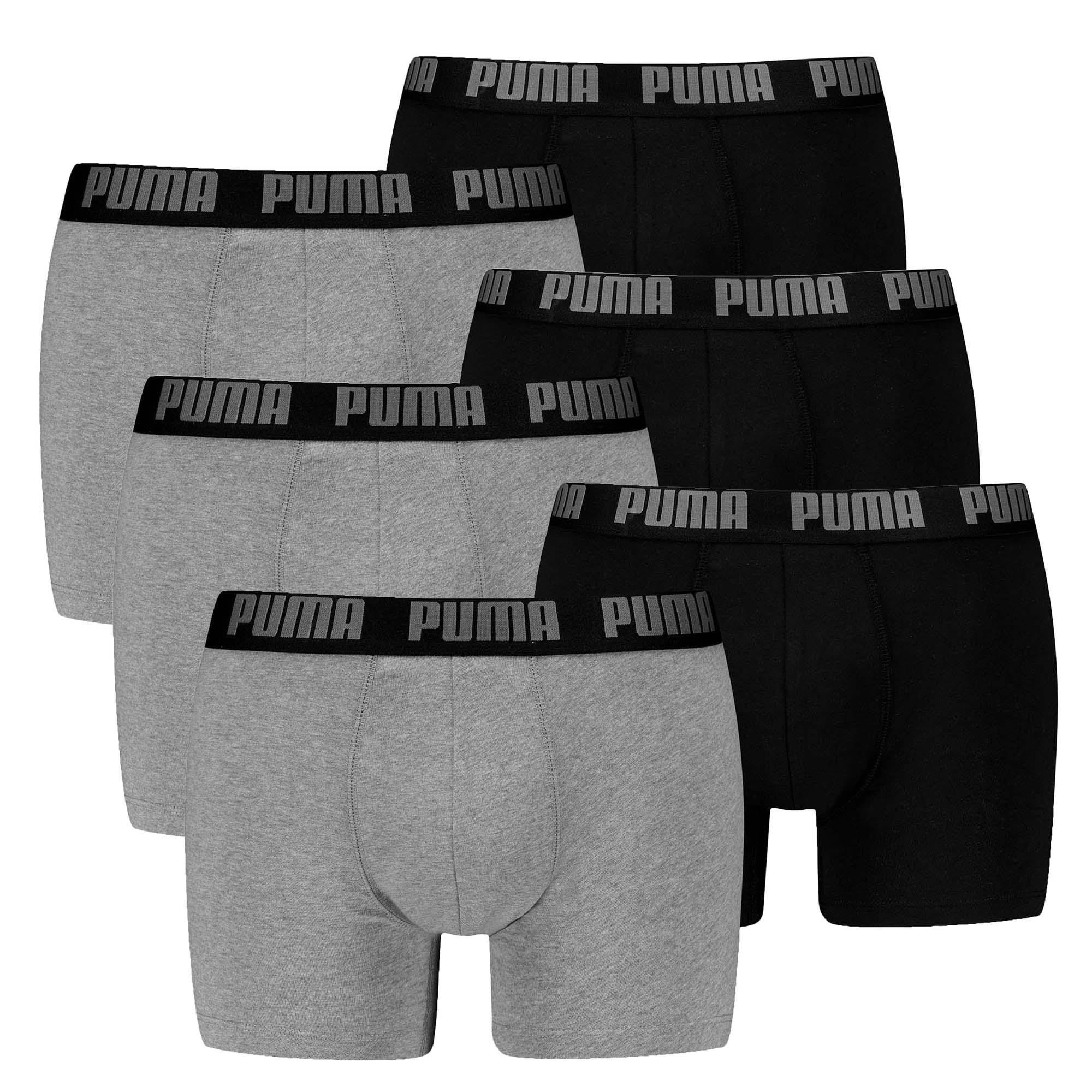 PUMA Herren Boxershorts, 6er Pack - Everyday Basic Boxers 6P, Cotton Stretch, einfarbig