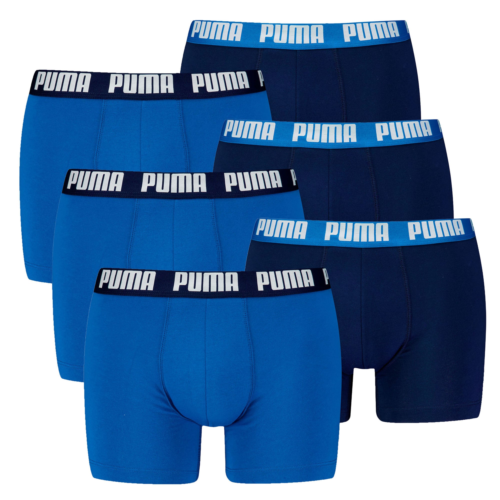 PUMA Herren Boxershorts, 6er Pack - Everyday Basic Boxers 6P, Cotton Stretch, einfarbig