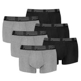 PUMA Herren Boxershorts, 6er Pack - Everyday Trunks 6P, Cotton Stretch, einfarbig