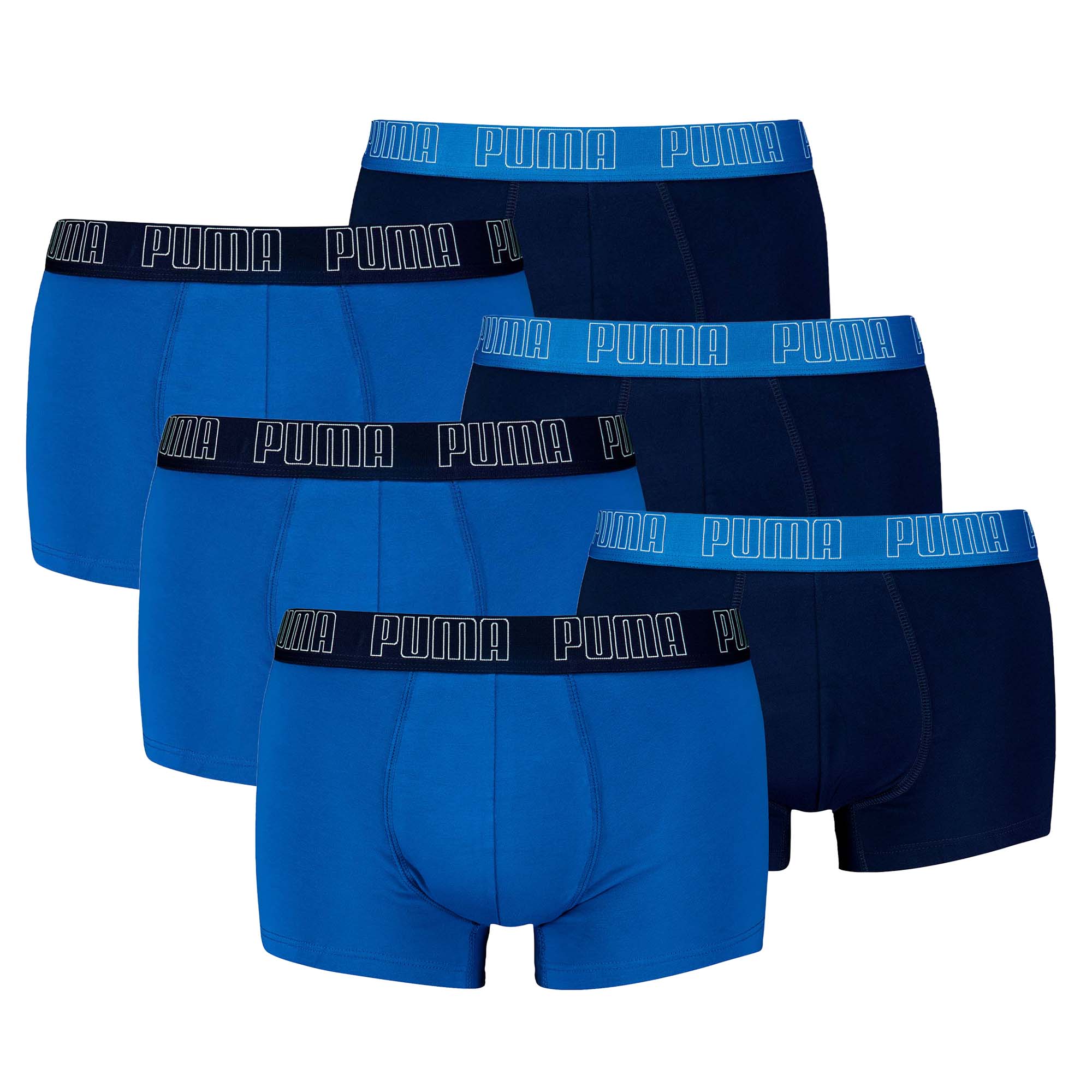 PUMA Herren Boxershorts, 6er Pack - Everyday Trunks 6P, Cotton Stretch, einfarbig