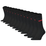 Levi's Men's Socks 12 Pack- Regular Cut Batwing, ECOM, Logo, Solid Colour