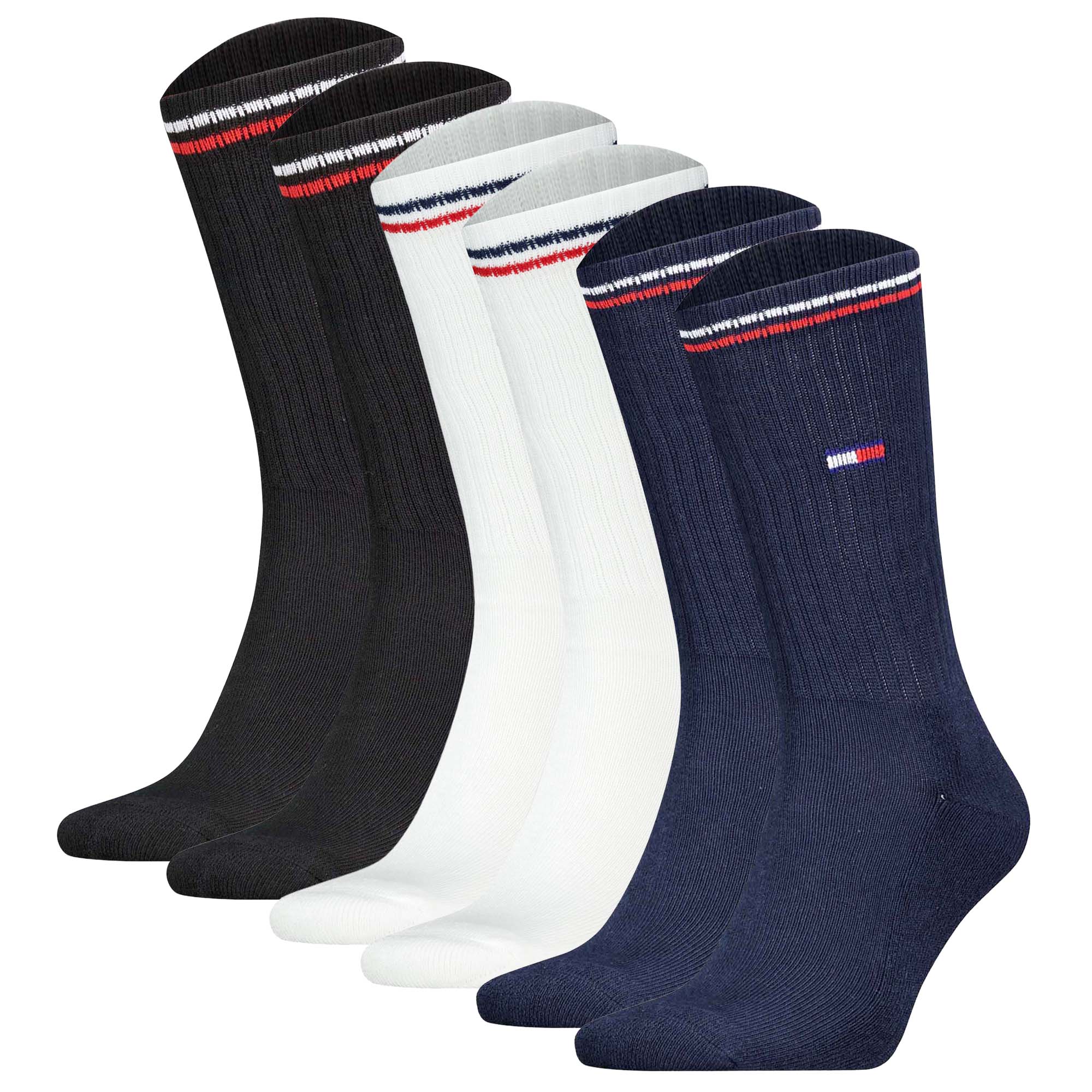 TOMMY HILFIGER Men Sports Socks, 6-pack - Iconic Sock, Tennis Socks