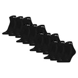 PUMA Unisex 12-Pack Cushioned Quarter Socks, Logo, Solid Colour
