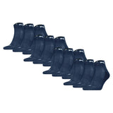 PUMA Unisex 12-Pack Cushioned Quarter Socks, Logo, Solid Colour