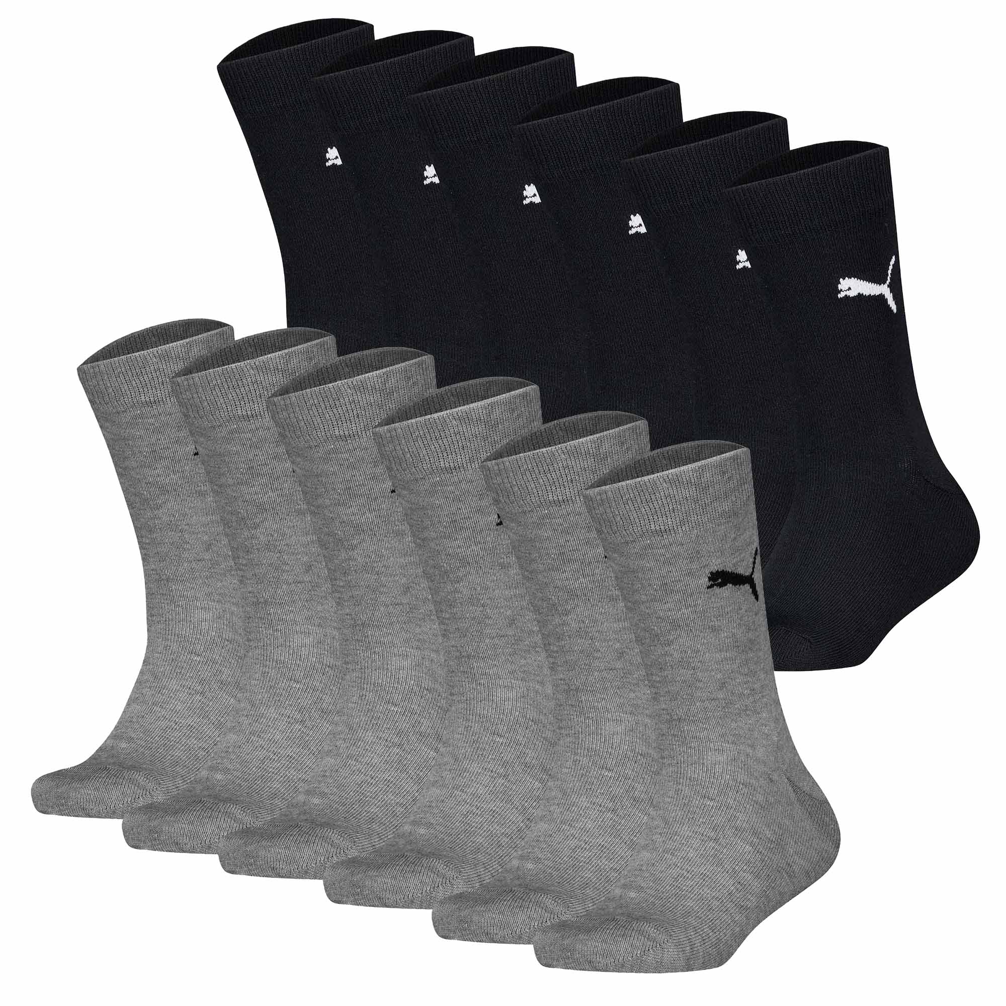 PUMA Kinder Socken 12er Pack - Easy Rider, ECOM, einfarbig, Logo