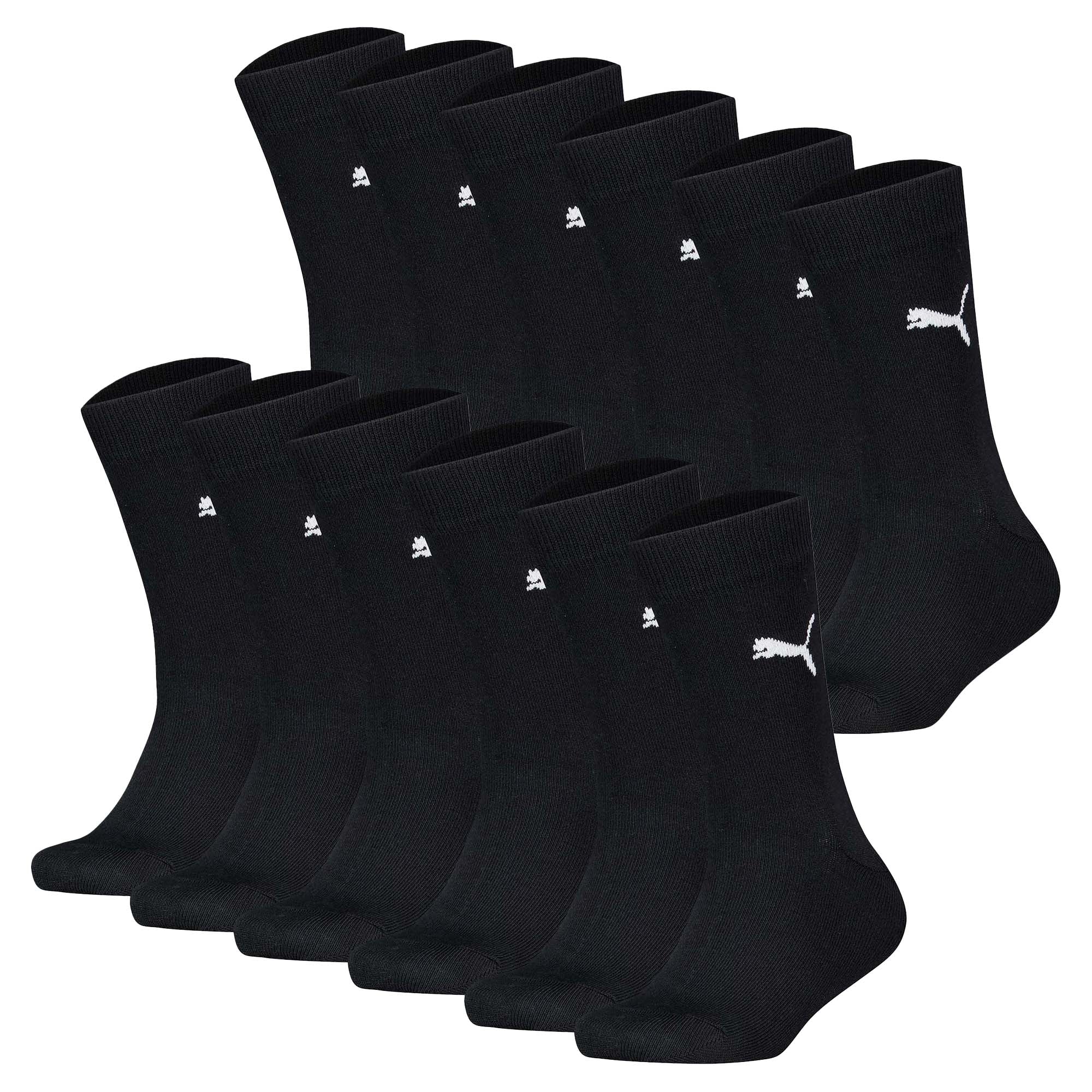 PUMA Kinder Socken 12er Pack - Easy Rider, ECOM, einfarbig, Logo