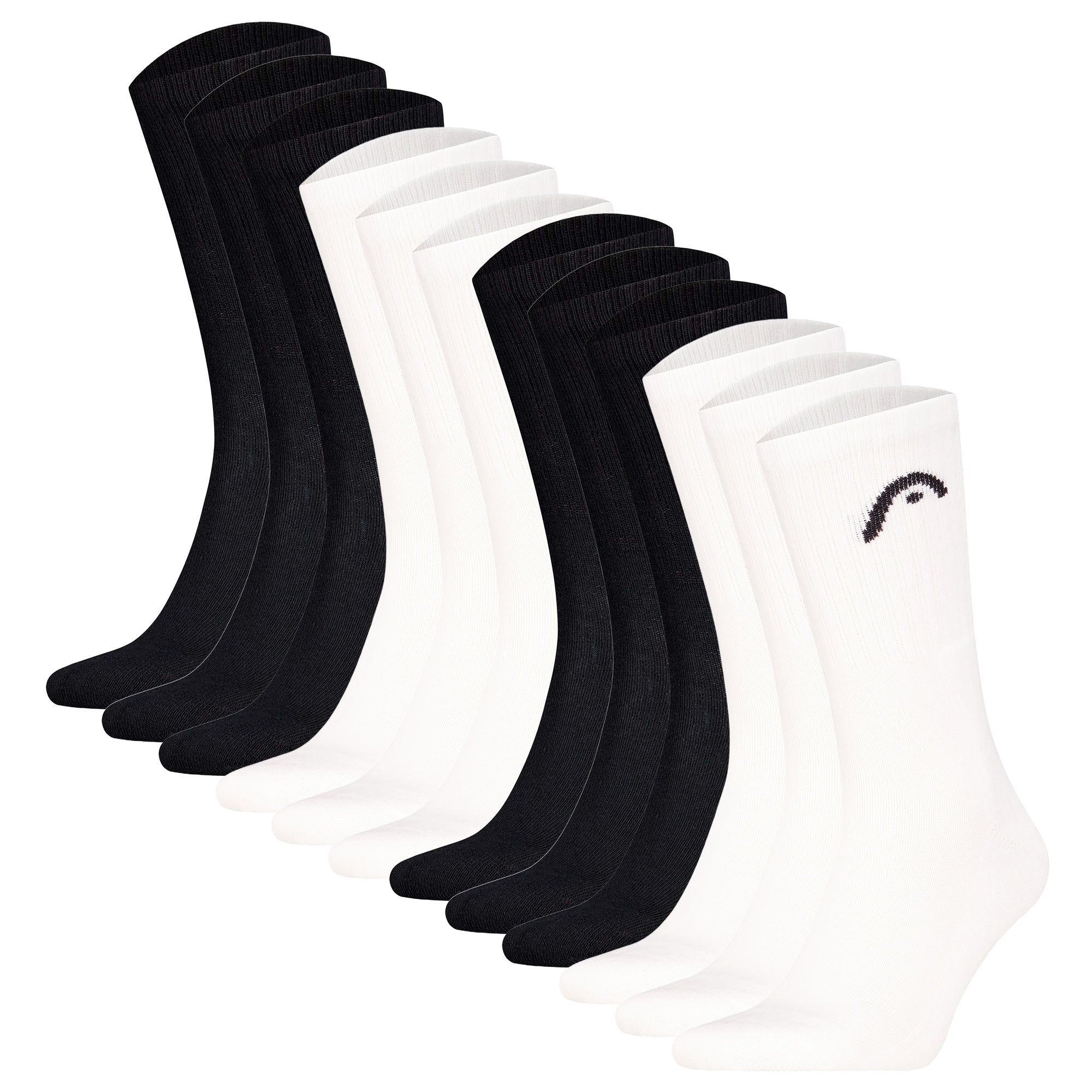 HEAD unisex socks - 12-pack, All Sport Training Crew, sports socks, logo