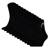 HEAD unisex socks, pack of 12 - All  Sports Training Short Crew, sports socks, logo, solid colour
