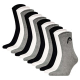 HEAD unisex socks, pack of 12 - All  Sports Training Short Crew, sports socks, logo, solid colour