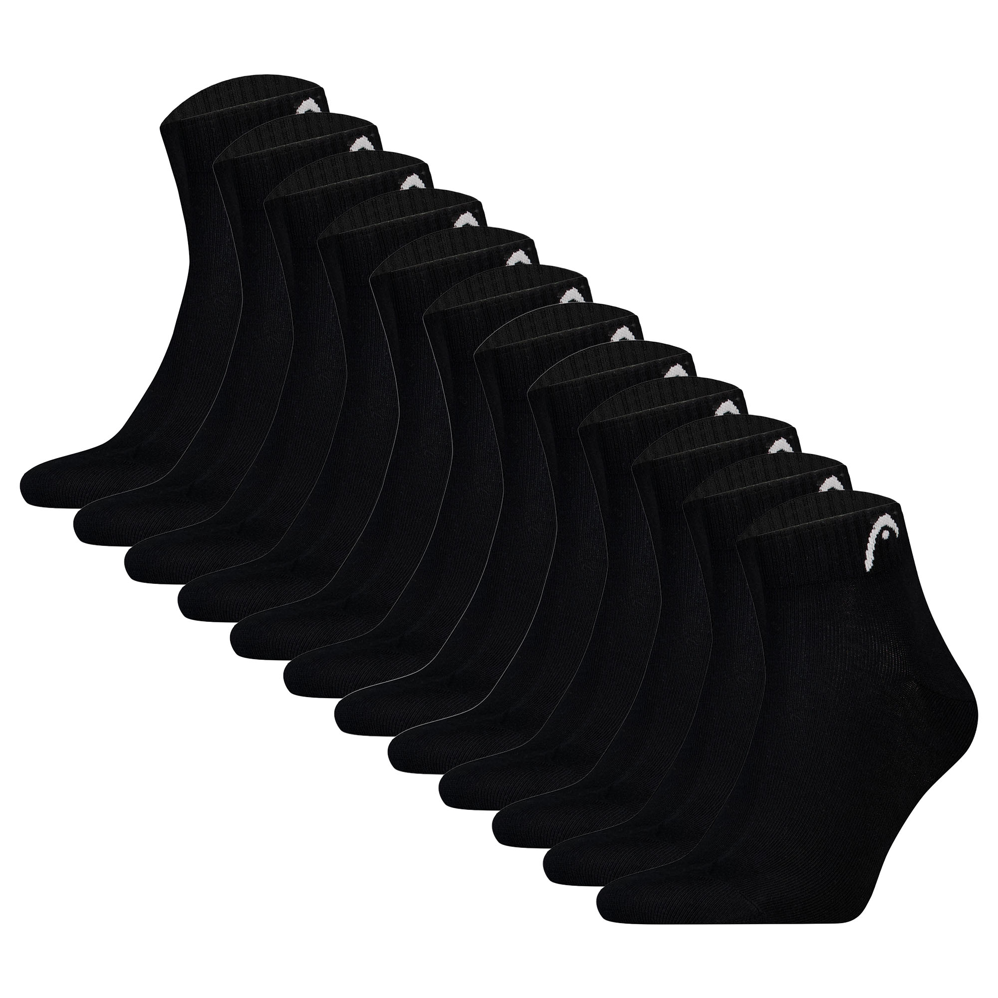 HEAD Unisex Quarter Socken, 12er Pack - All Sports Training Quarter 12P, Logo, einfarbig